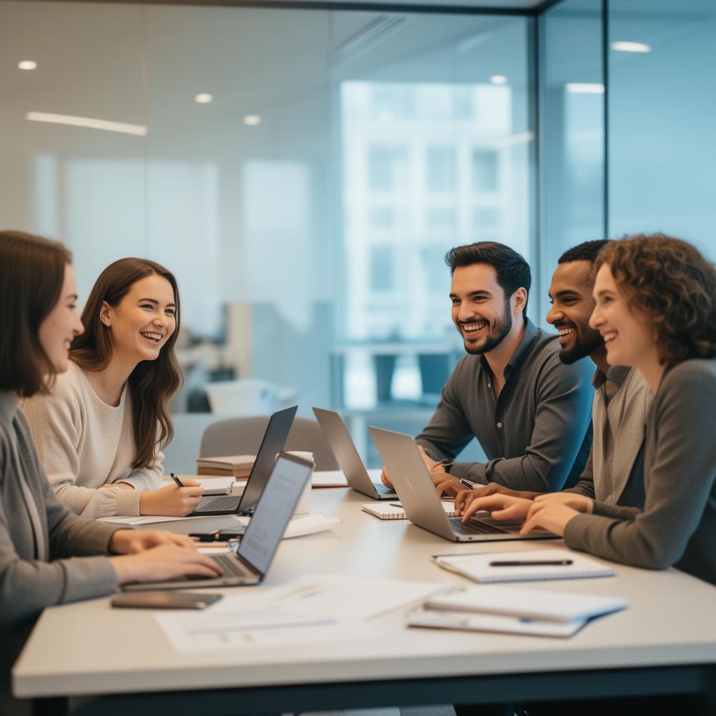 L'équipe LeadActiv en réunion de travail collaborative